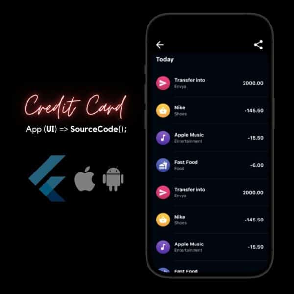 bank credit card app ui animation with flutter for IOS & Android - Image 5