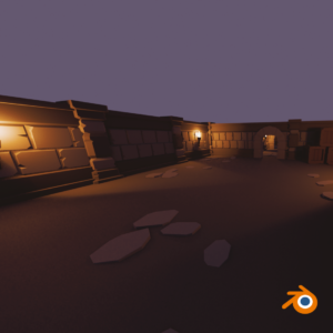 Stylized Dungeon Entrance – Blender 3D Environment Pack (Game-Ready + Render Setup)